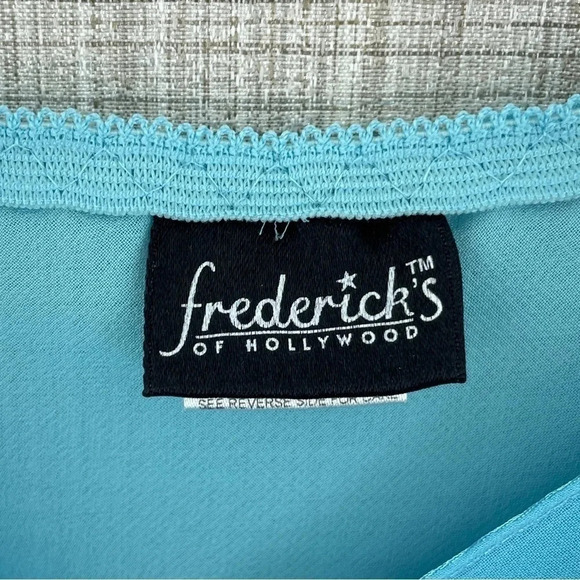 Fredricks of hollywood babydoll size medium aqua blue 9415 - Picture 3 of 7